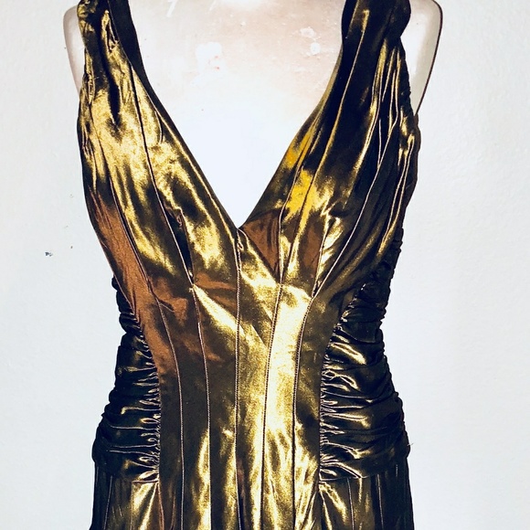 Tadashi vintage gold party dress - Picture 4 of 4